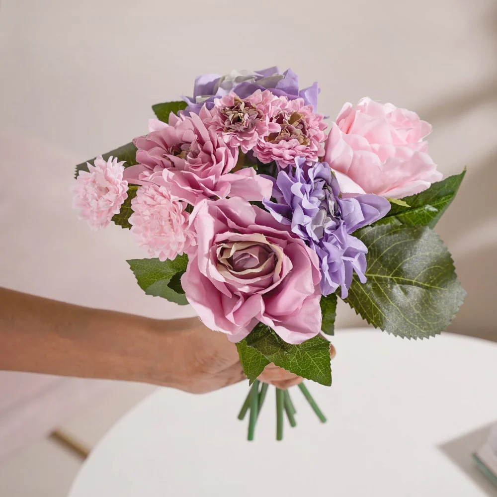 Rose Bouquet Pink And Purple - Image 5