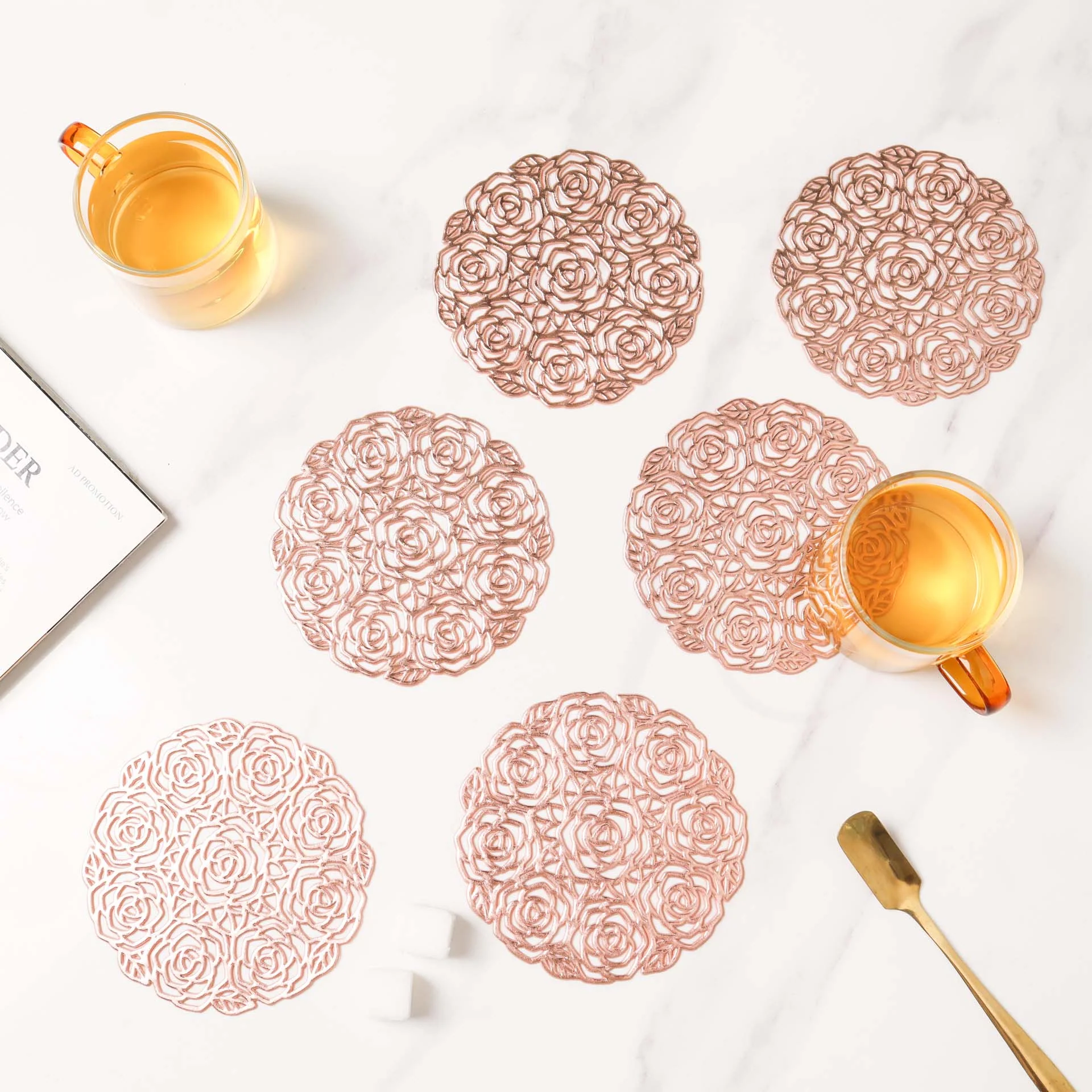 Rose Coaster Set of 6 - Image 11