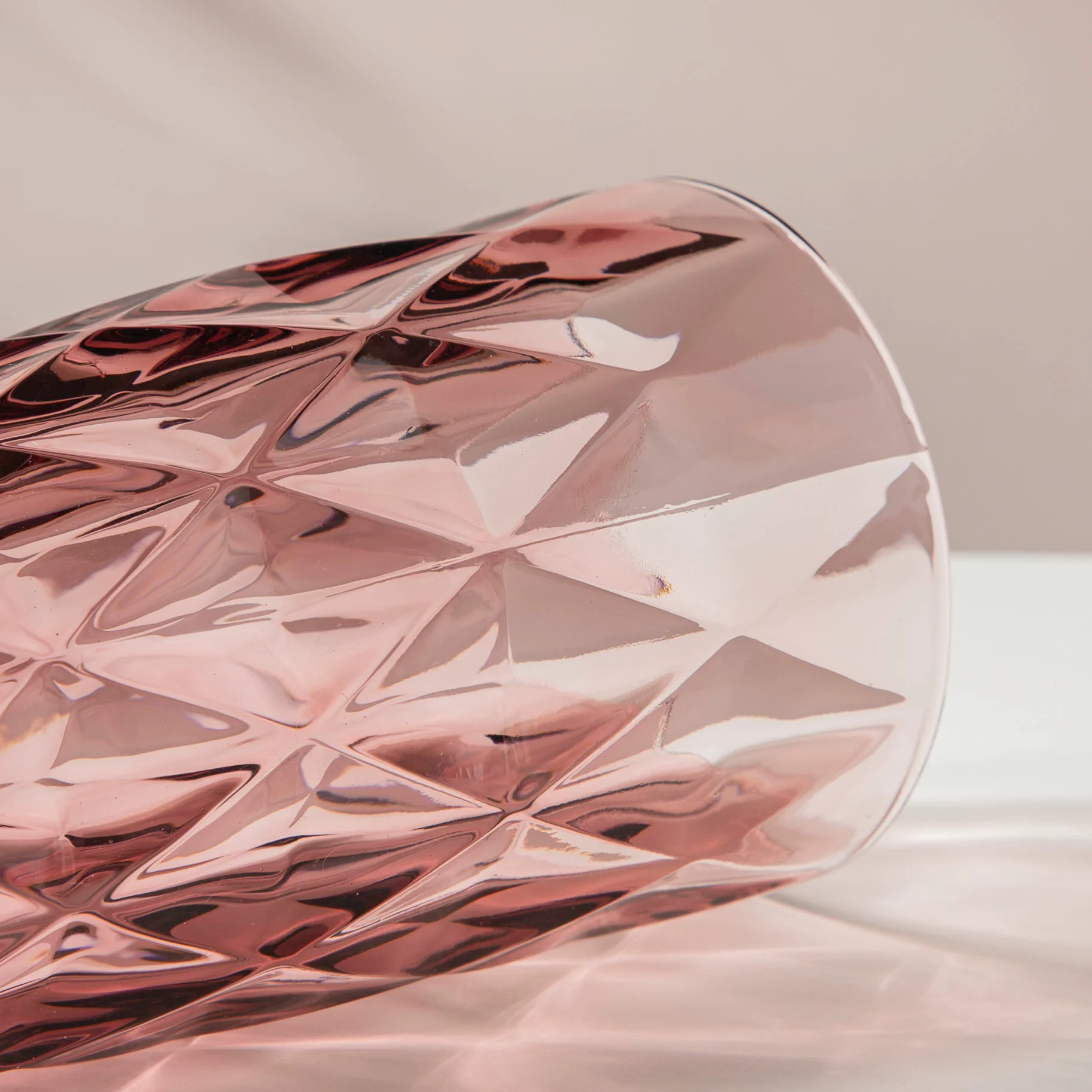 Rose Crystal Tumbler Mauve Large Set Of 6 350 ml - Image 5