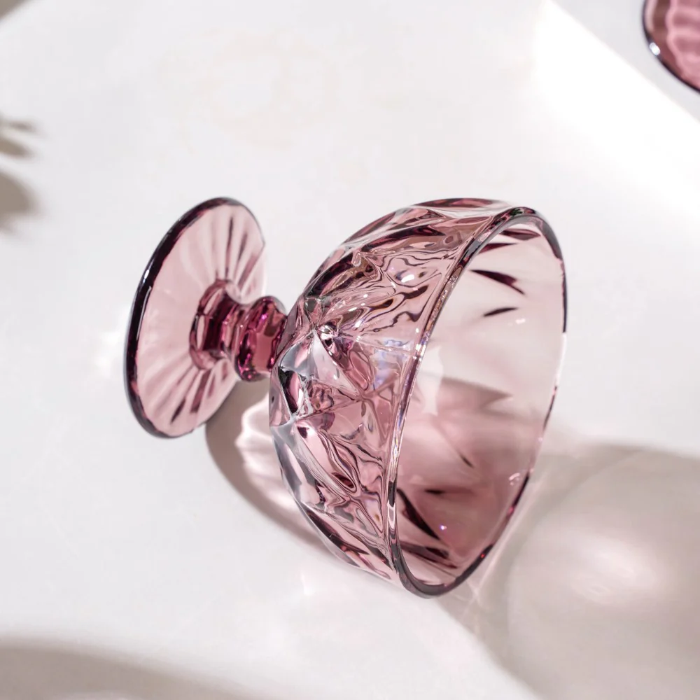 Rose Dessert Serving Glass Mauve Set Of 6 300 ml - Image 10