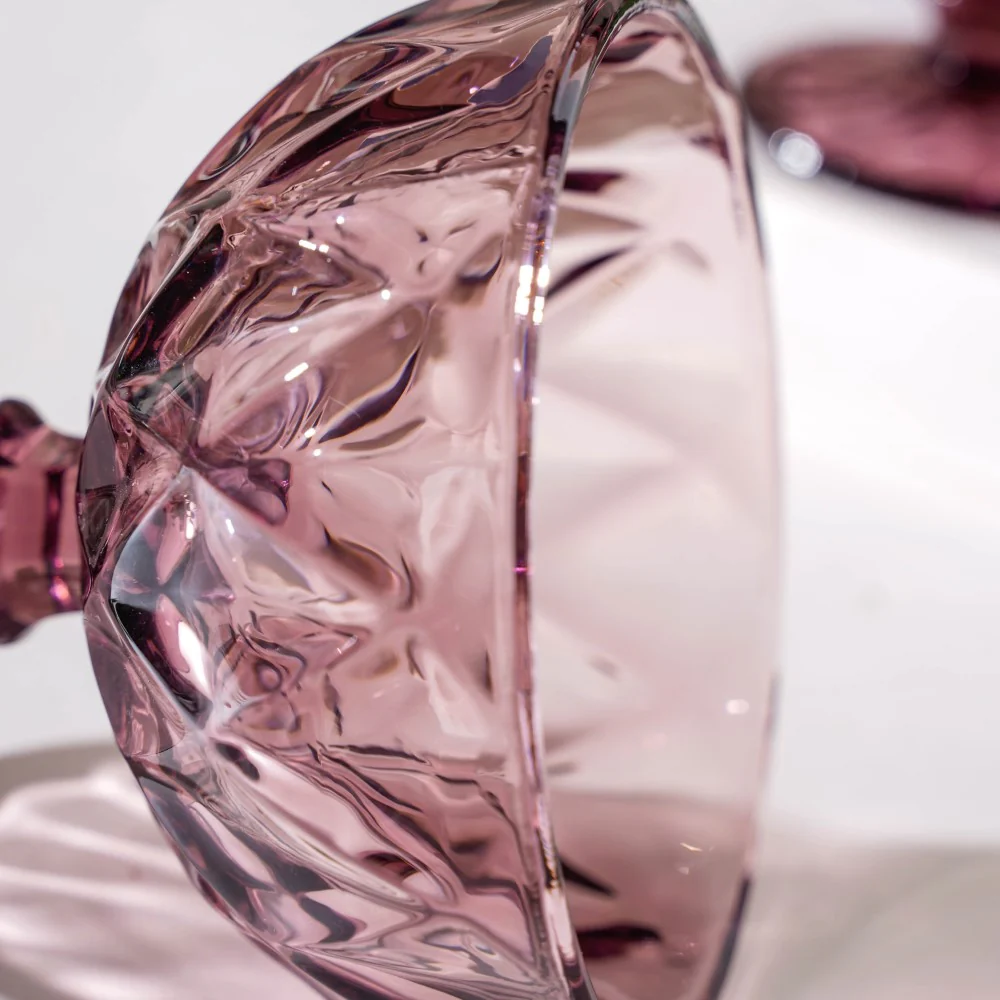 Rose Dessert Serving Glass Mauve Set Of 6 300 ml - Image 6