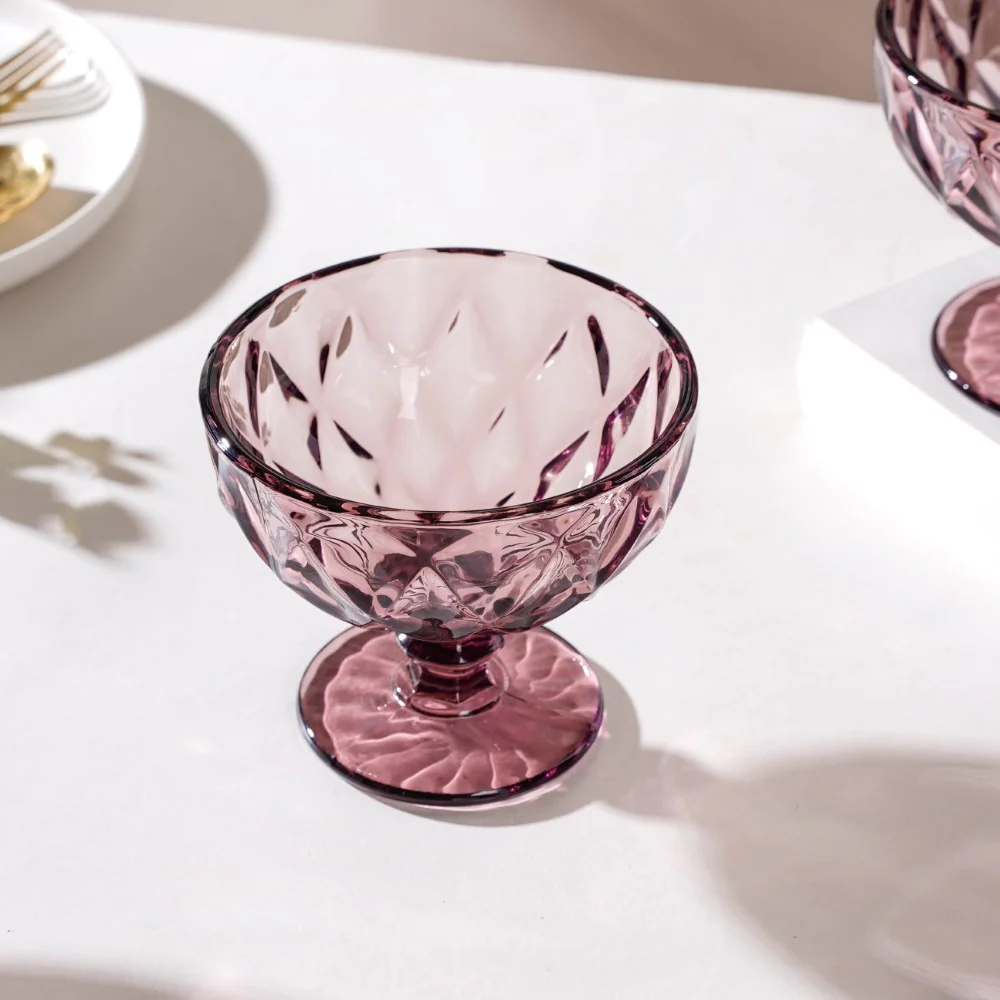 Rose Dessert Serving Glass Mauve Set Of 6 300 ml - Image 8