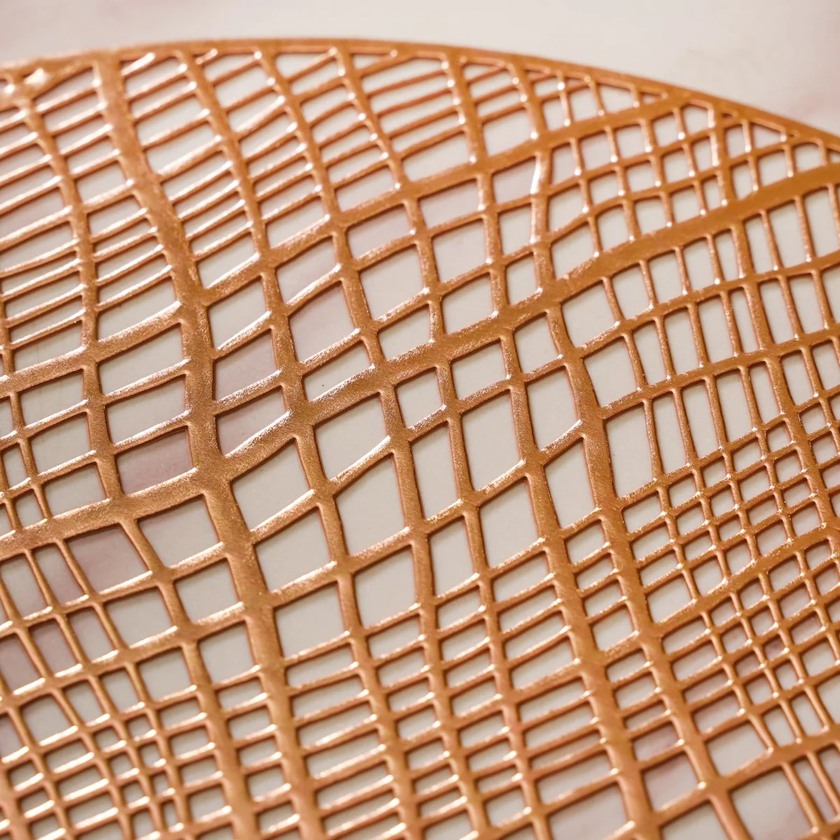 Rose Gold Designer Round Table Mat Set Of 6 - Image 10