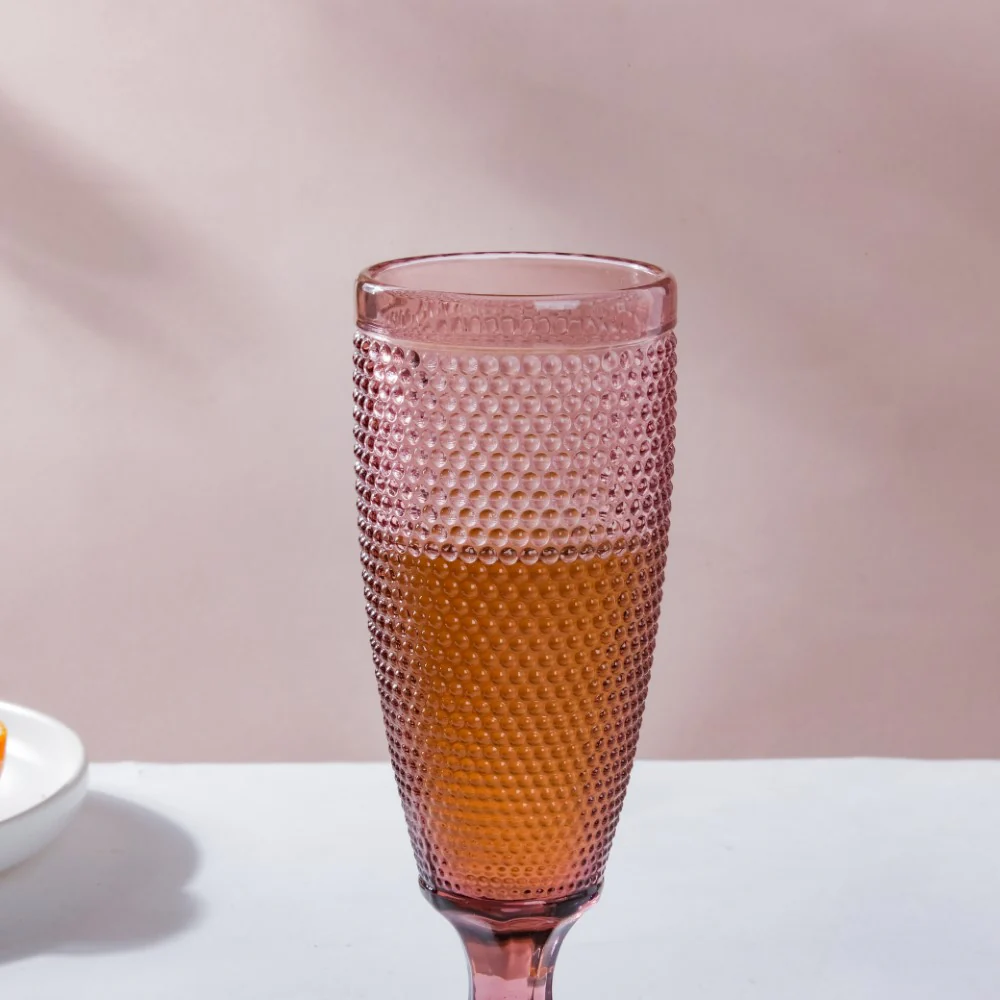 Rose Mimosa Glass Mauve Set Of 6 150 ml - Image 5