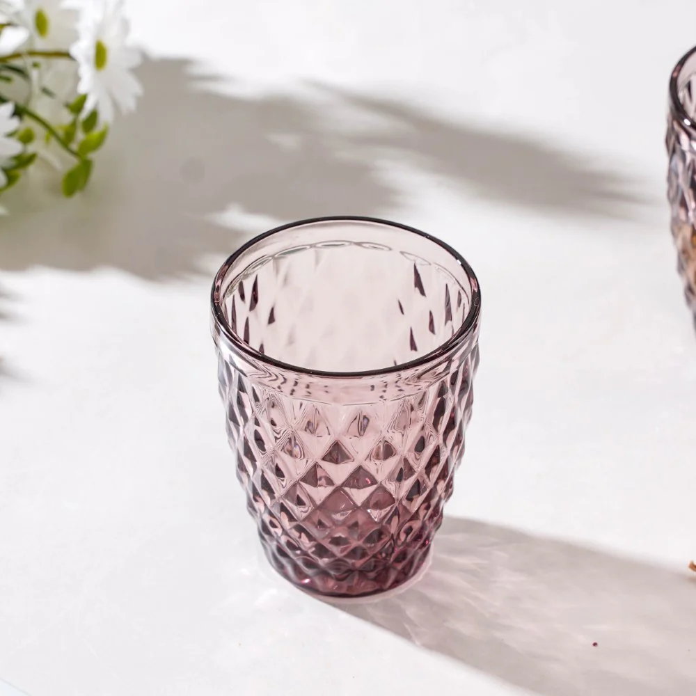 Rose Water Glass Mauve Set Of 6 250 ml - Image 7
