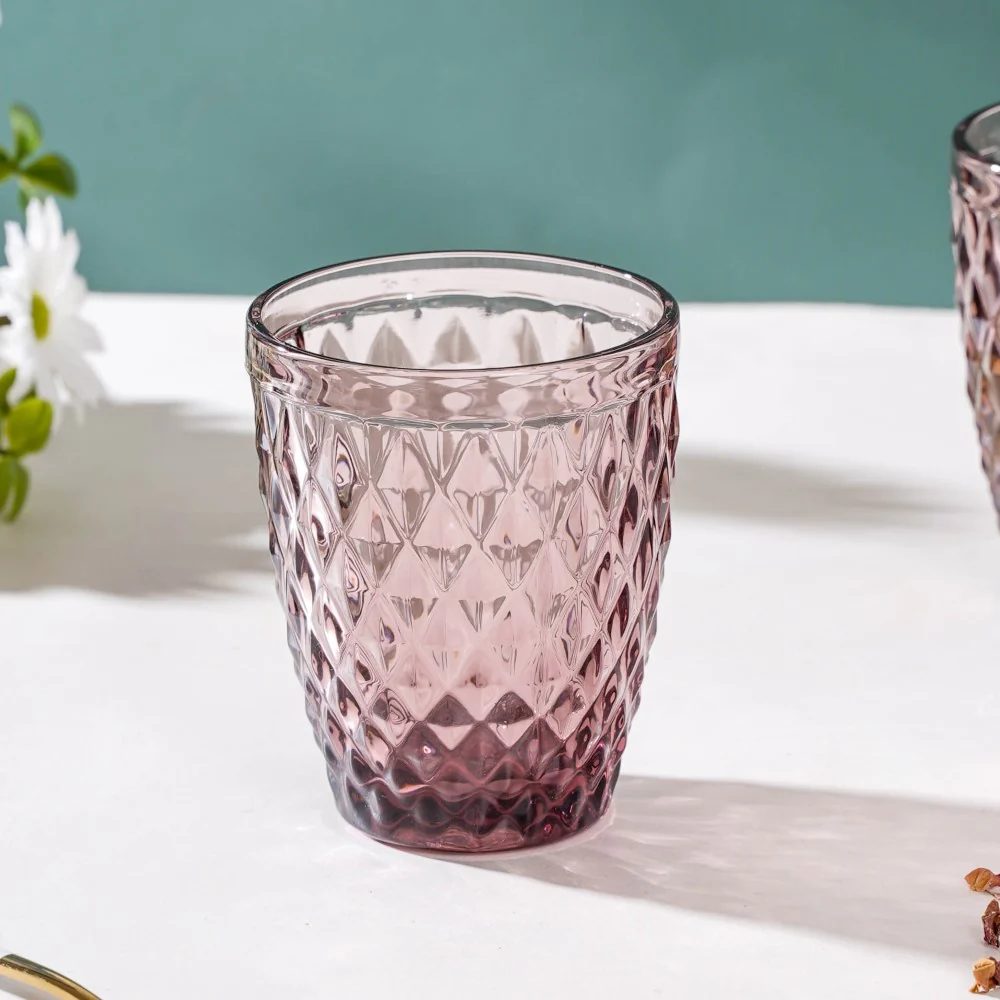 Rose Water Glass Mauve Set Of 6 250 ml - Image 8