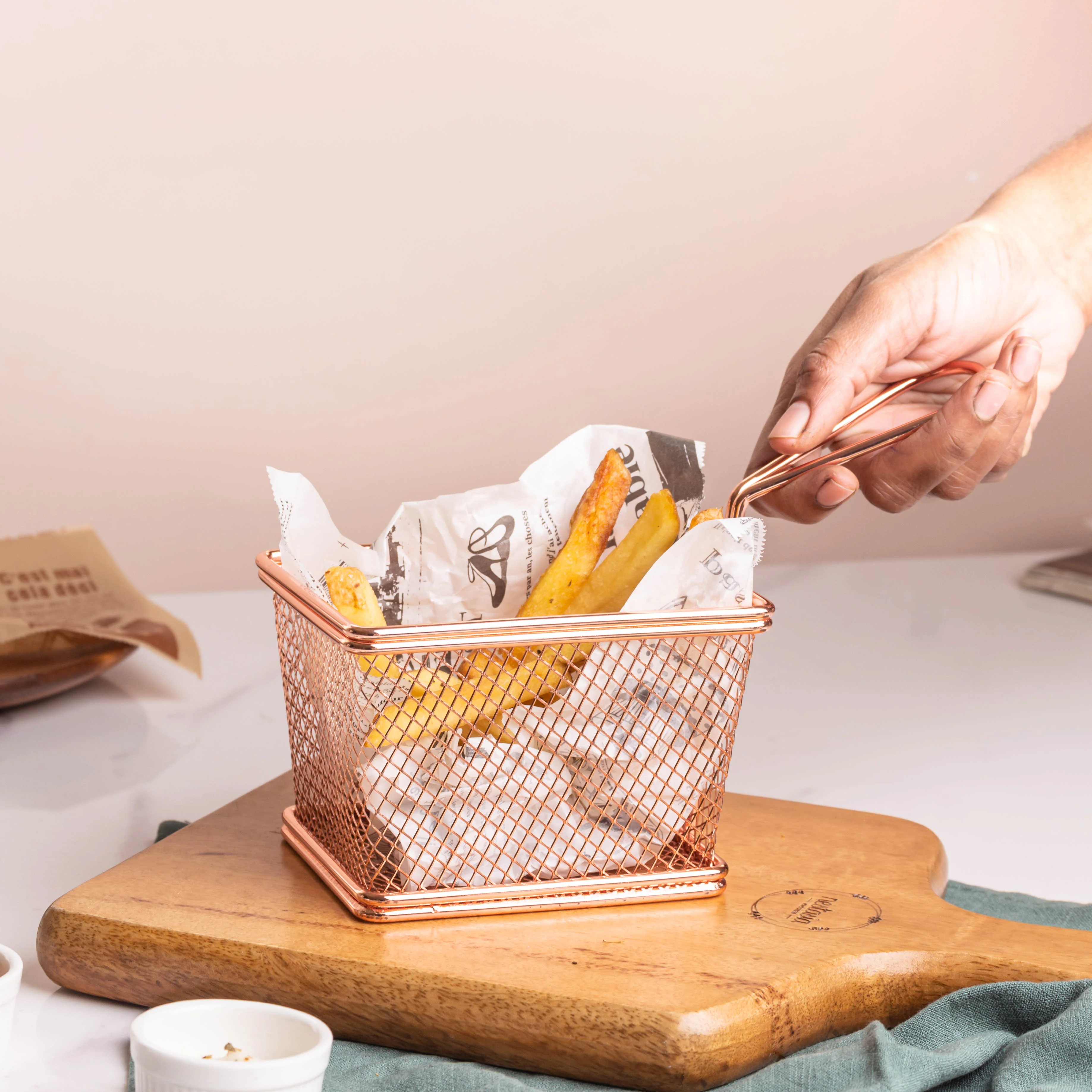 Rosegold French Fries Basket - Image 3