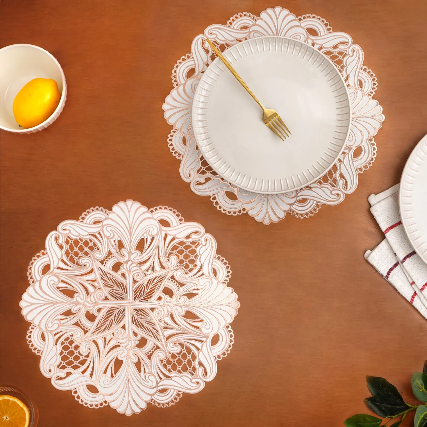 Rosegold Reverie Placemat Set Of 6 - Image 8