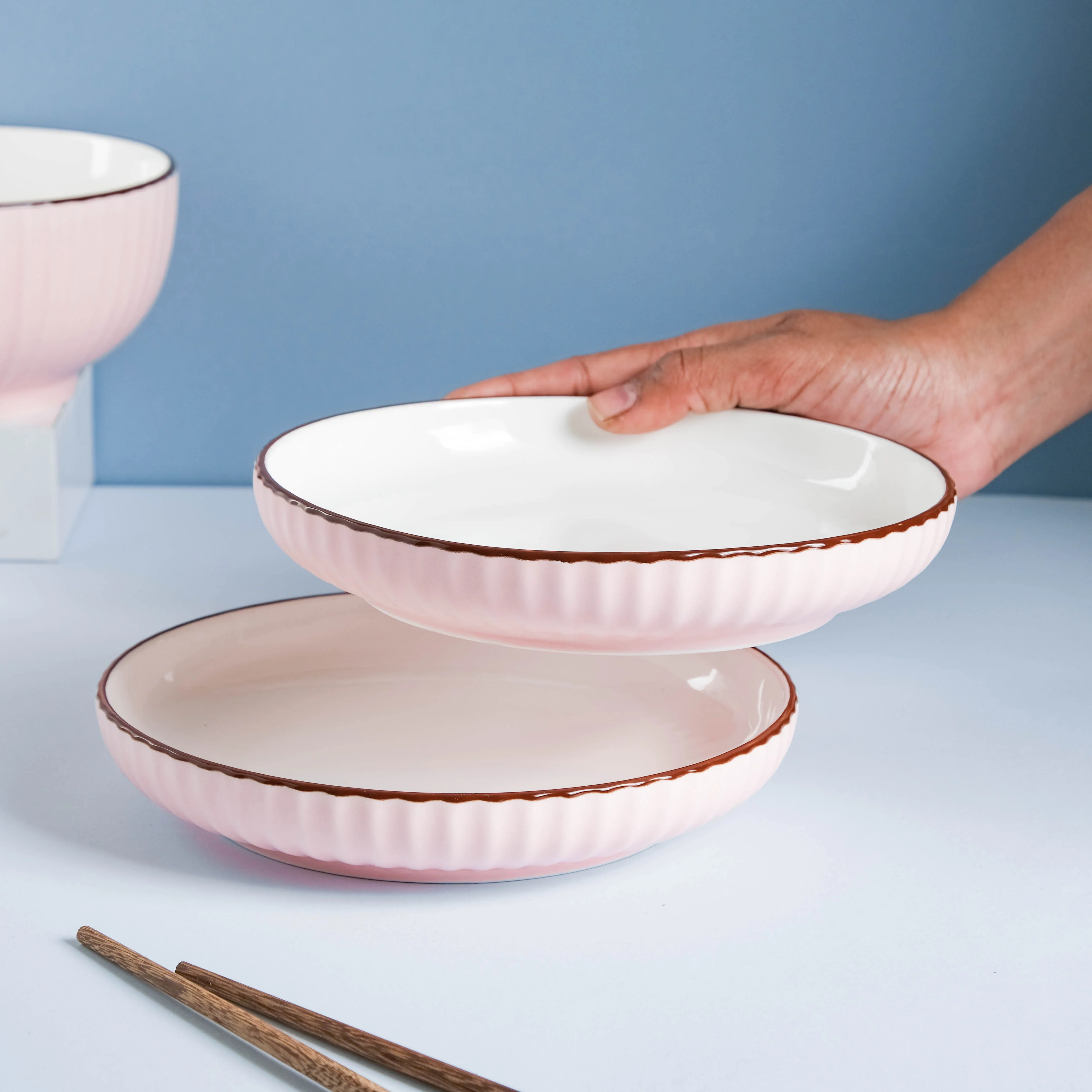 Rosy 10 Piece Soup Snack Set for 2 - Image 13