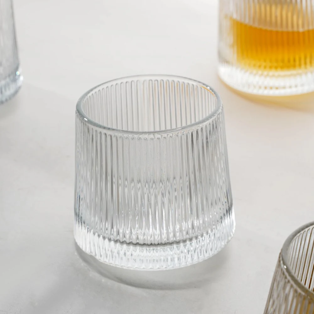 Rotating Fluted Glass Set Of 6 150ml - Image 10