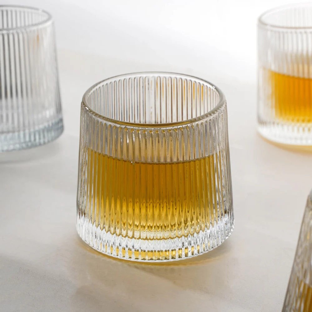 Rotating Fluted Glass Set Of 6 150ml - Image 11