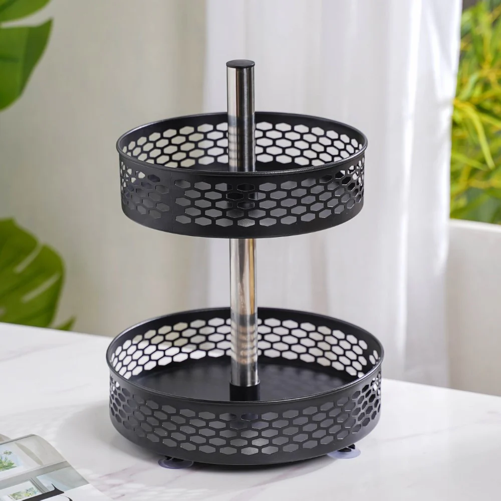 Rotating Metal Storage Rack Black - Image 6