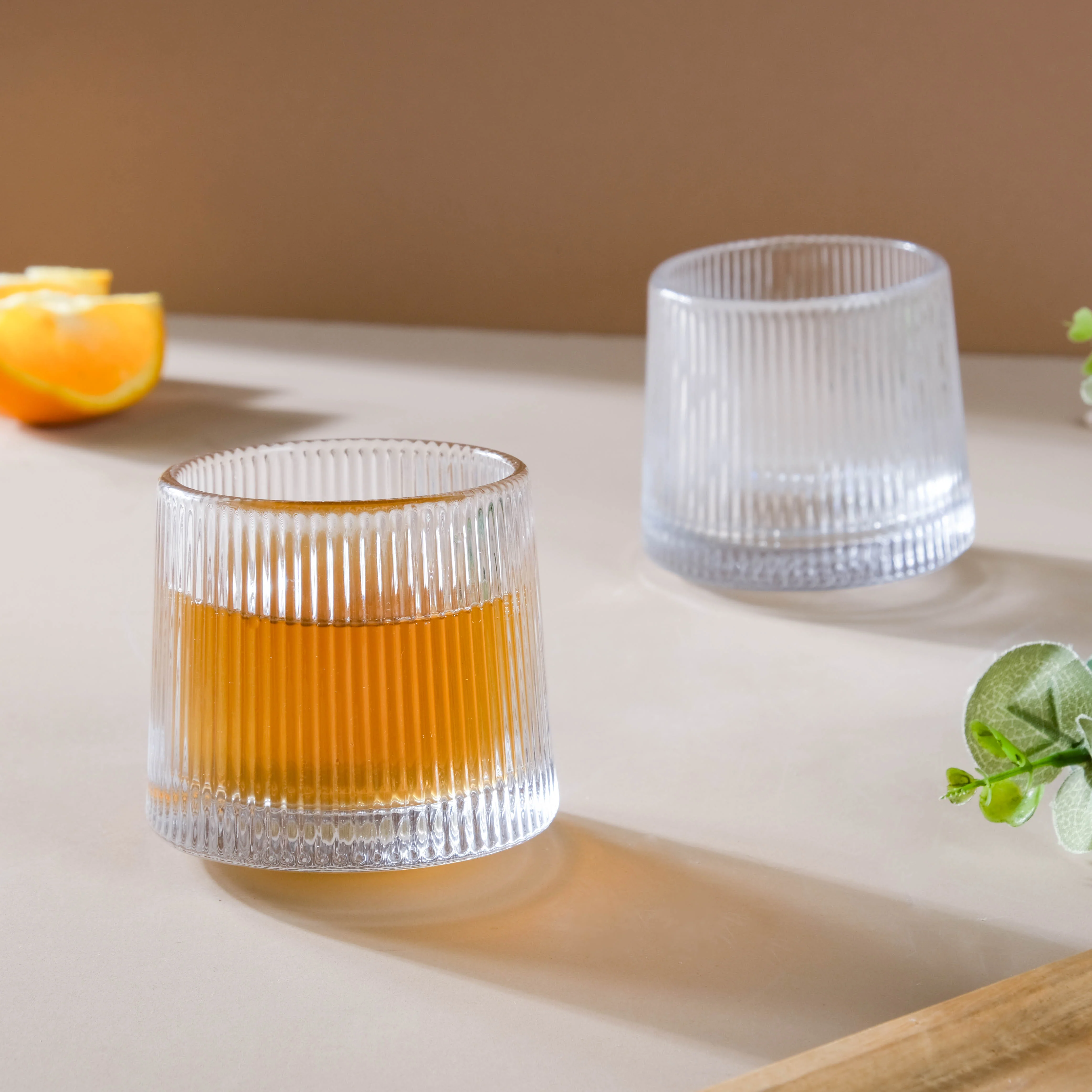 Rotating Ribbed Glass Set of 2 - Image 11