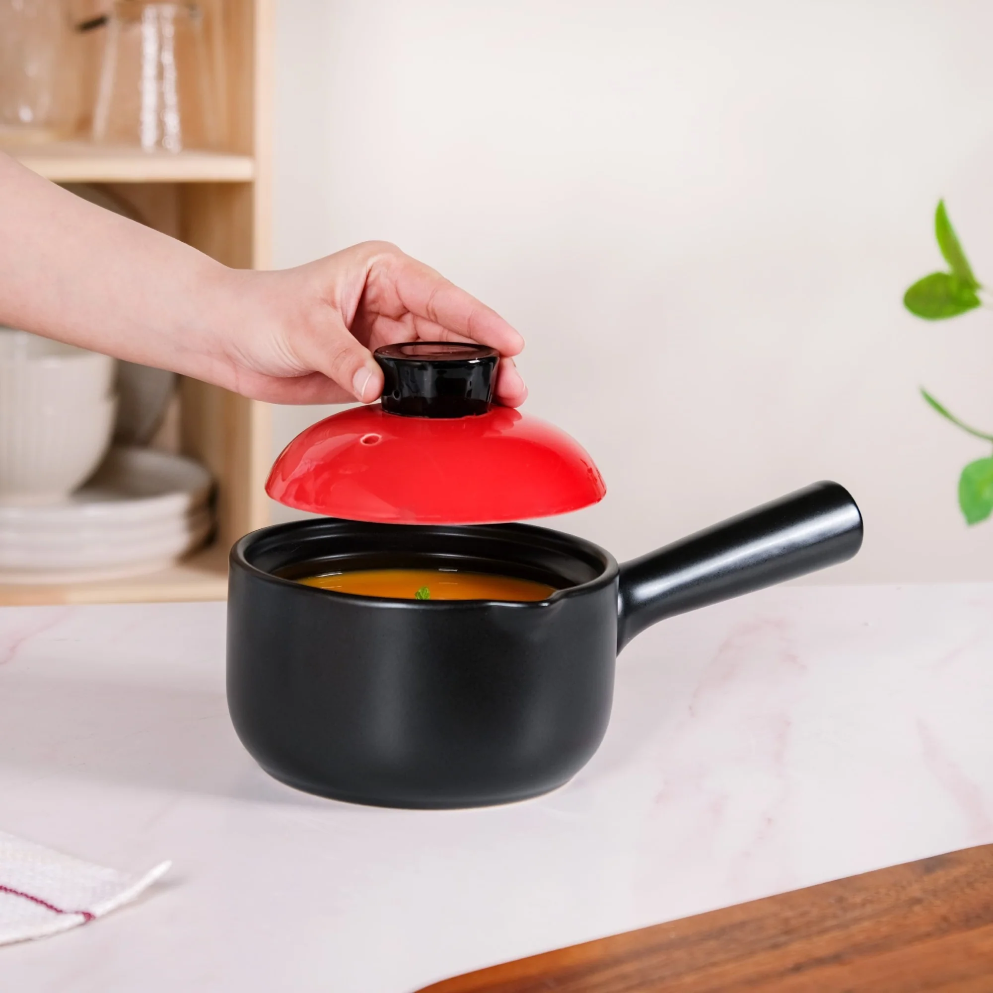 Rouge Ceramic Sauce Pan 1000ml - Image 2