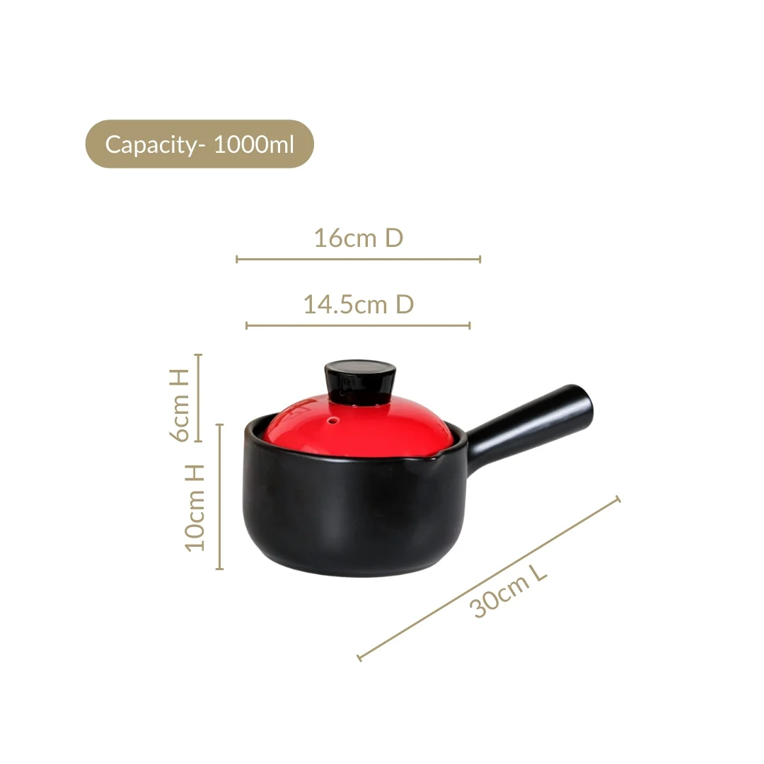 Rouge Ceramic Sauce Pan 1000ml - Image 3