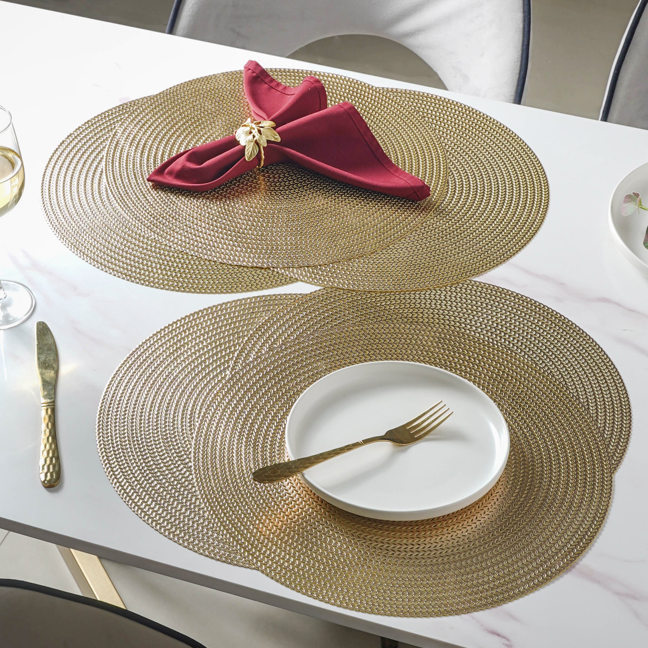 Round Gold Placemat Set of 6 - Image 6