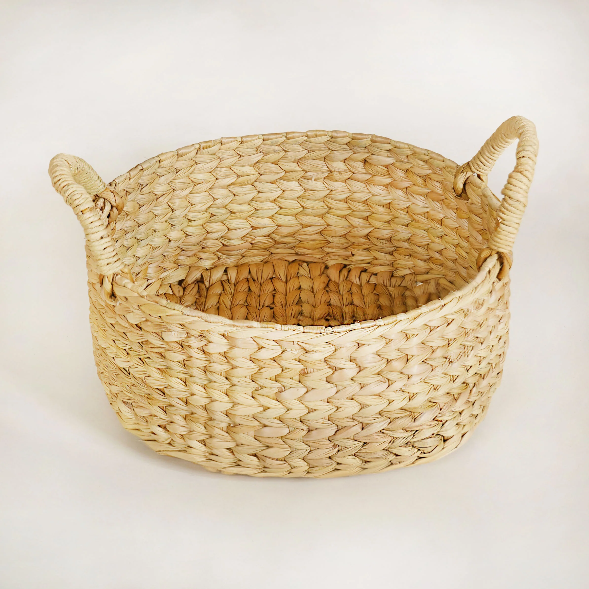 Round Handwoven Organic Kitchen Baskets Set Of 2 - Image 7