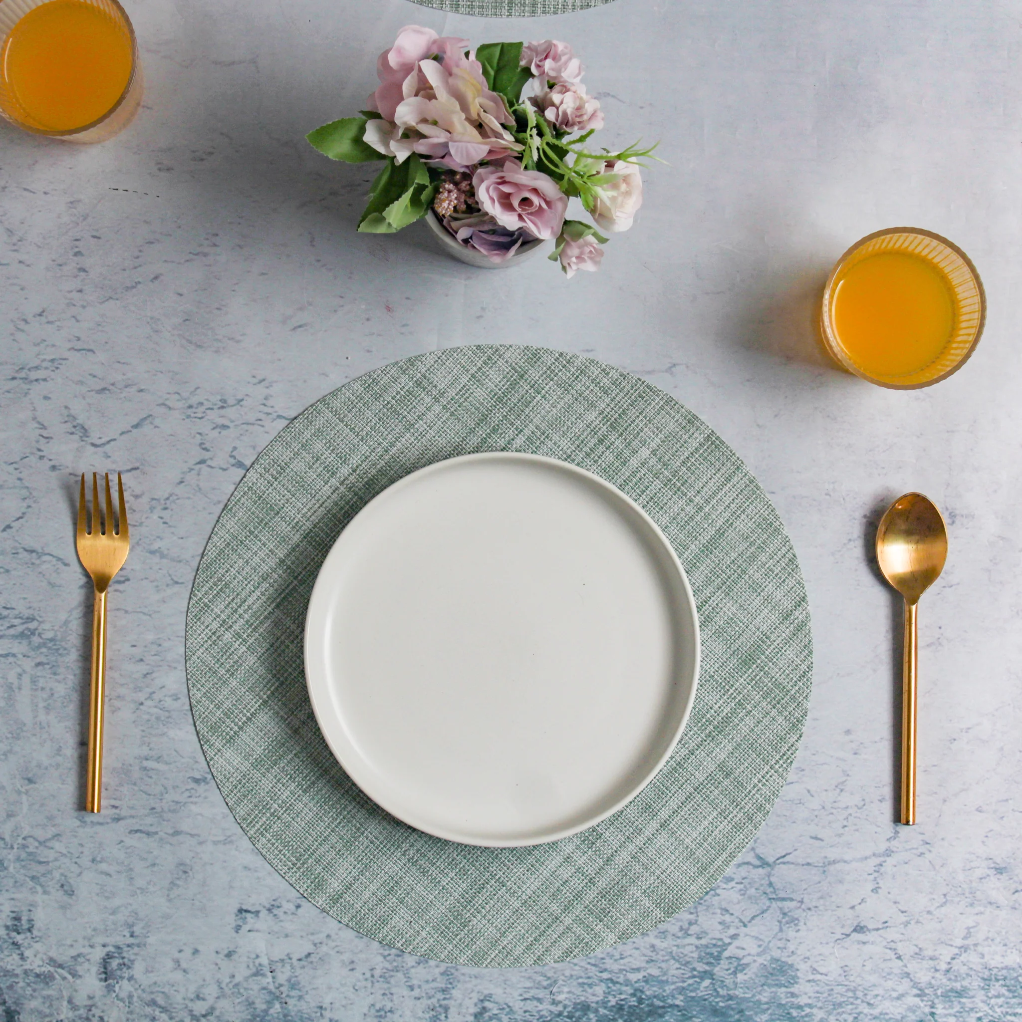 Round Placemat Mint Set of 4 - Image 5