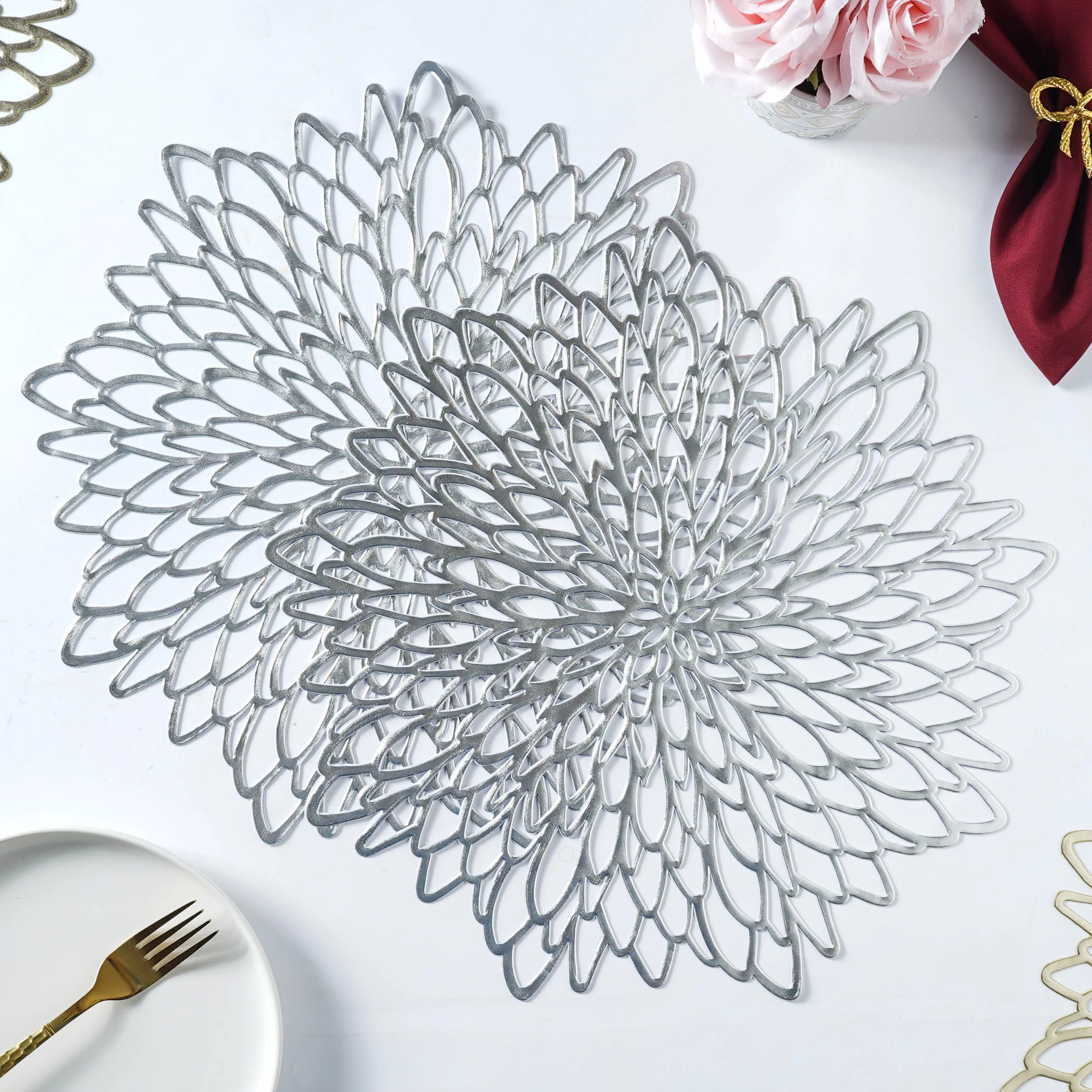 Round PVC Table Mat Set of 2 - Image 4
