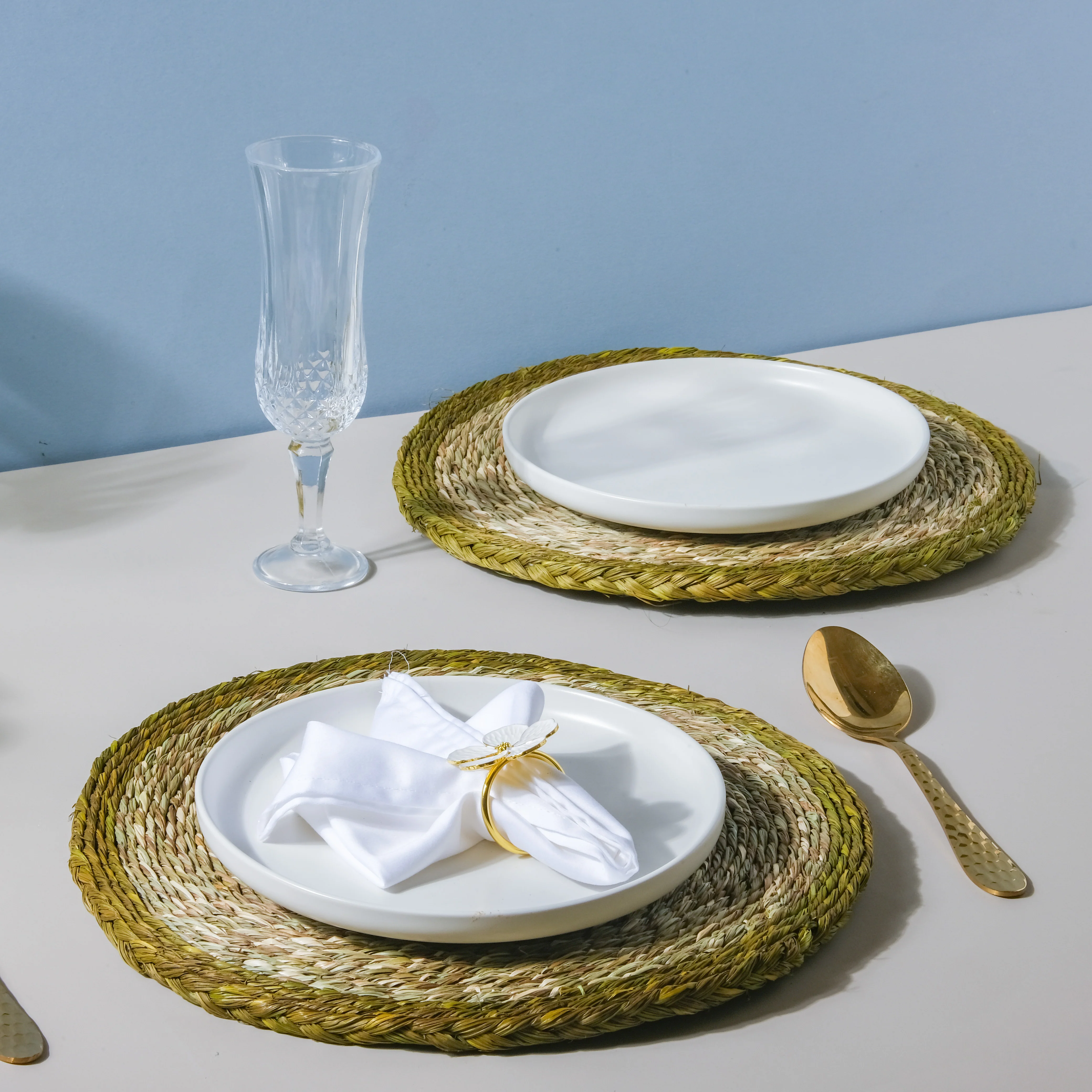 Round Sabai Trivet Green - Image 5