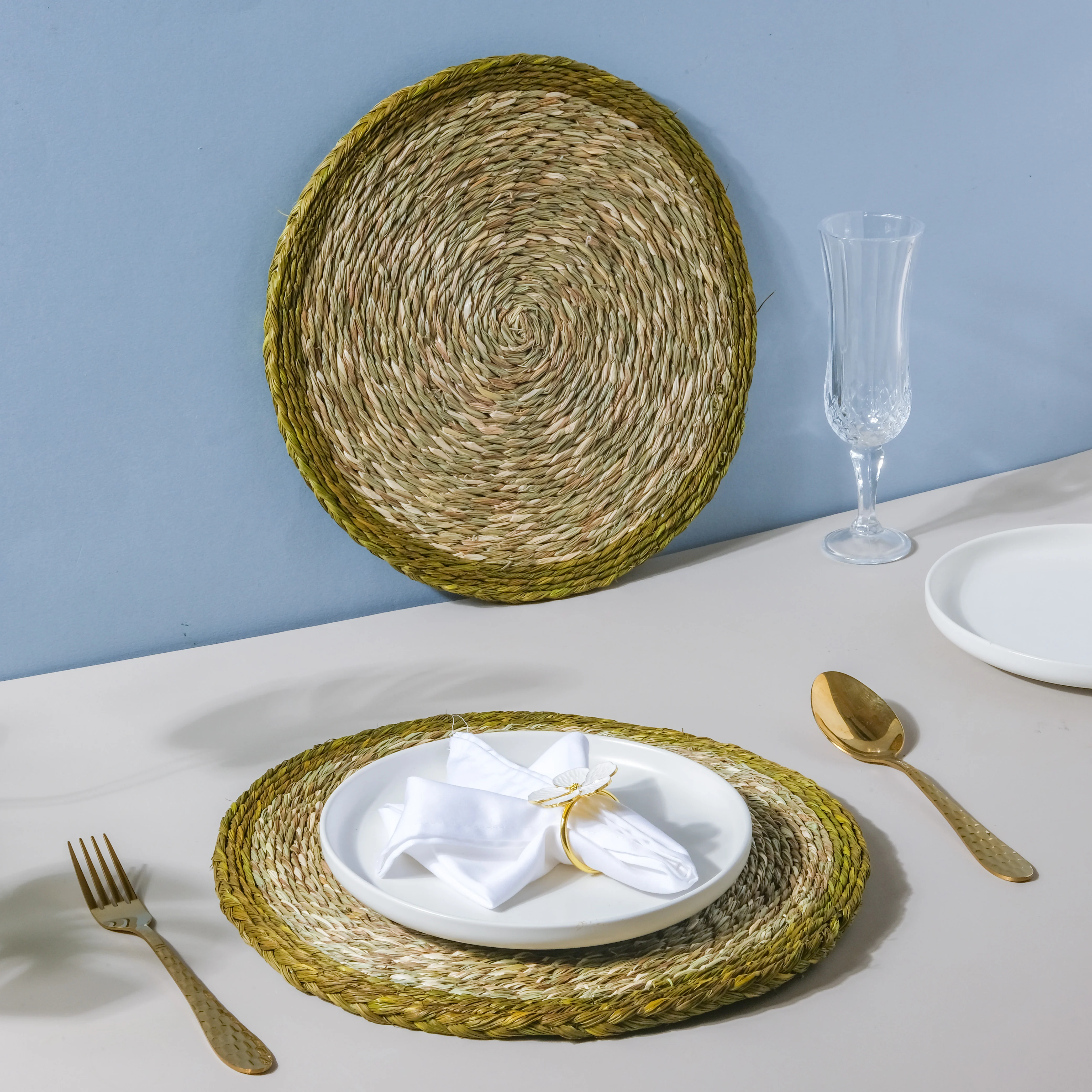 Round Sabai Trivet Green - Image 9