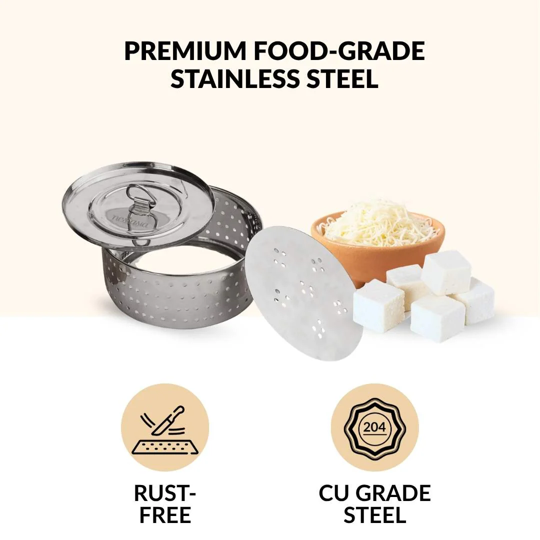 Round Stainless Steel Paneer Maker Mould Press 550ml - Image 7