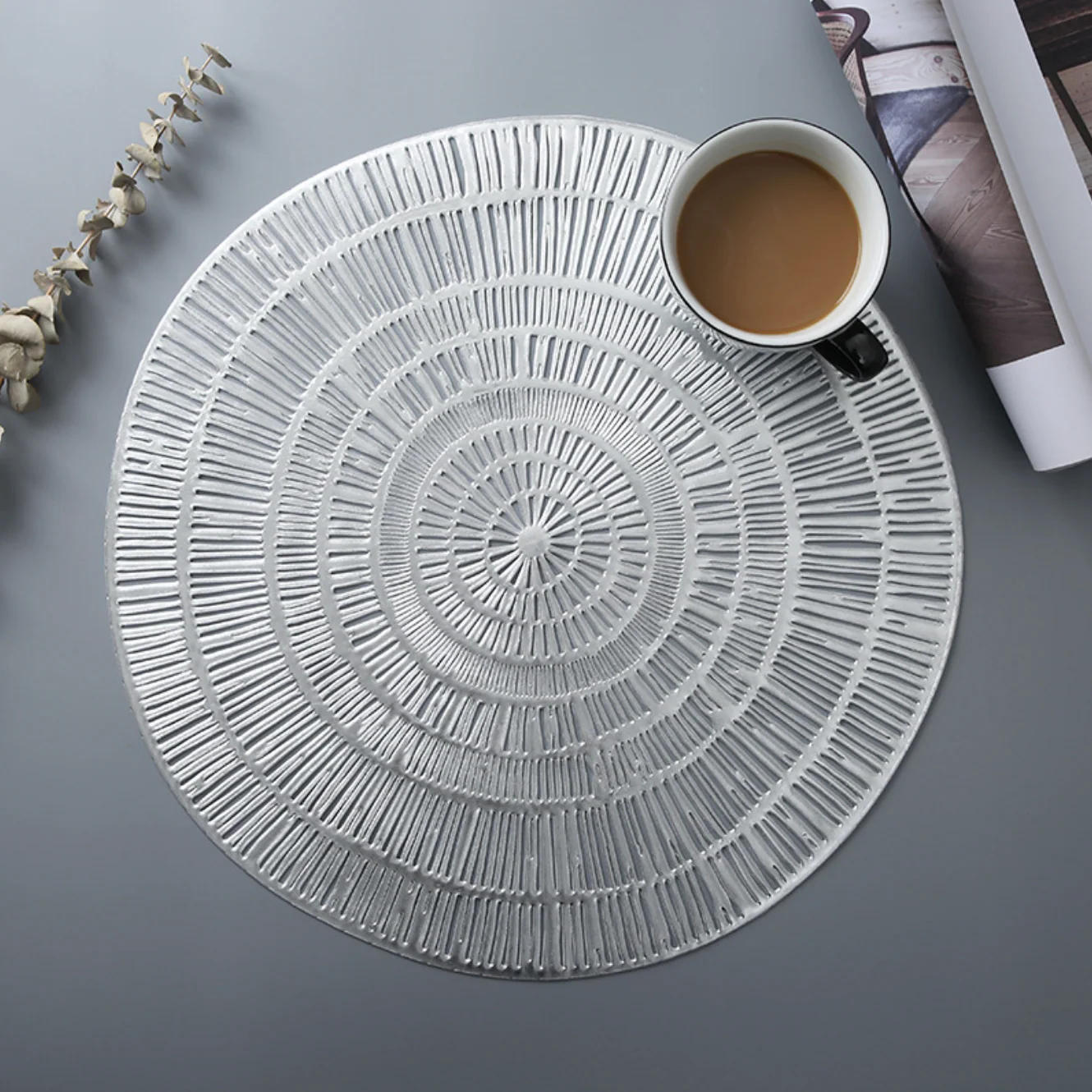 Round Vinyl Placemat Set of 2 - Image 4