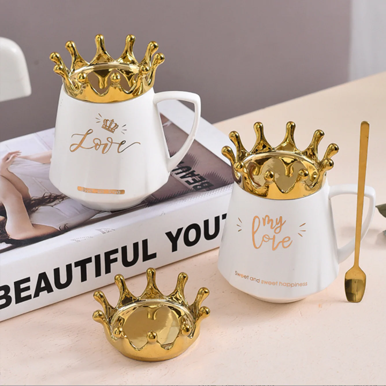 Royal Crown My Love Coffee Cup With Lid 300 ml - Image 9