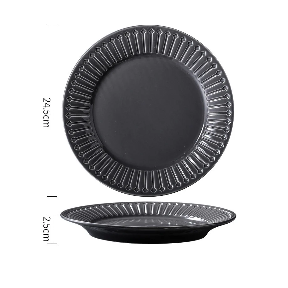 Royal Pasta Plate Grey 9 Inch - Image 3