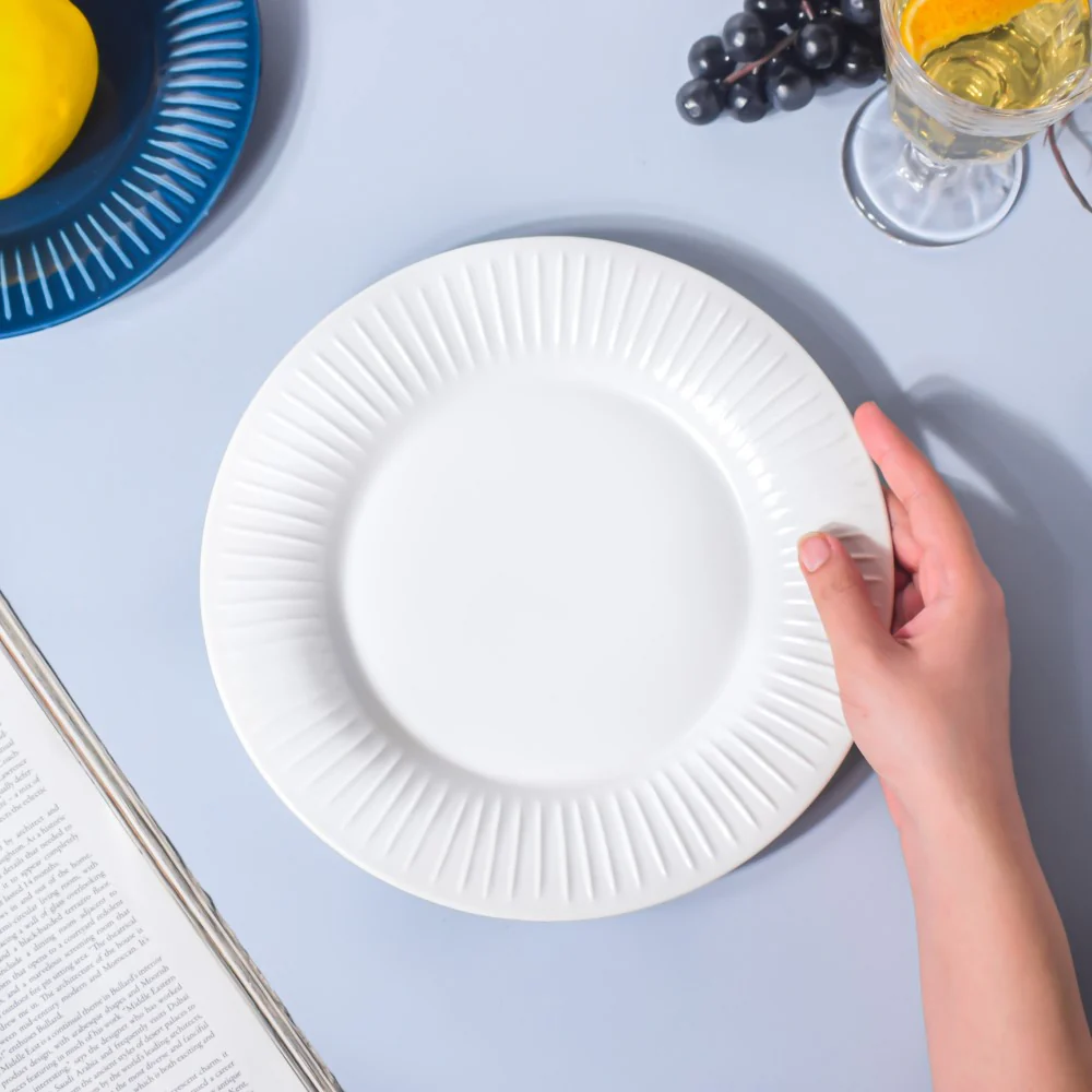 Royal Snack Plate Matte White Small 8.5 Inch - Image 2