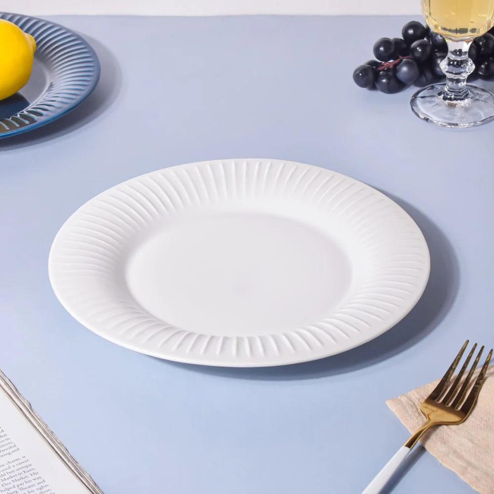 Royal Snack Plate Matte White Small 8.5 Inch - Image 3