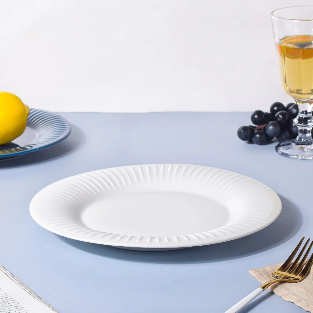Royal Snack Plate Matte White Small 8.5 Inch - Image 4