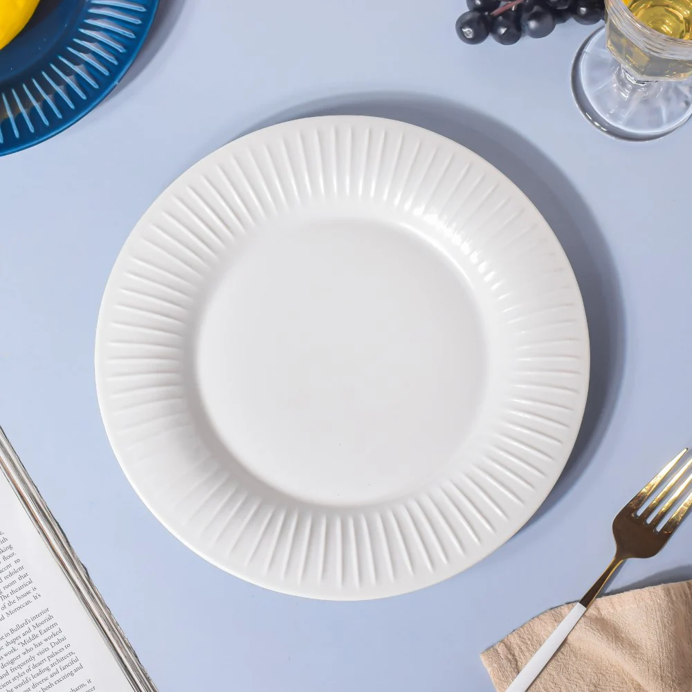 Royal Snack Plate Matte White Small 8.5 Inch - Image 5