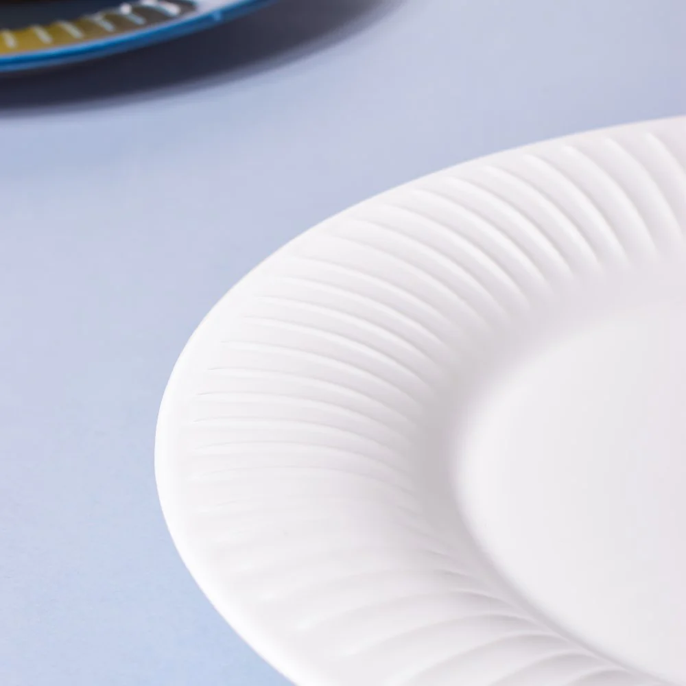 Royal Snack Plate Matte White Small 8.5 Inch - Image 6