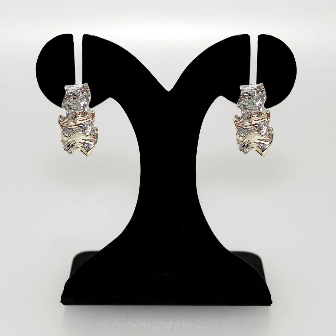 Ruched J Hoops Silver - Image 6