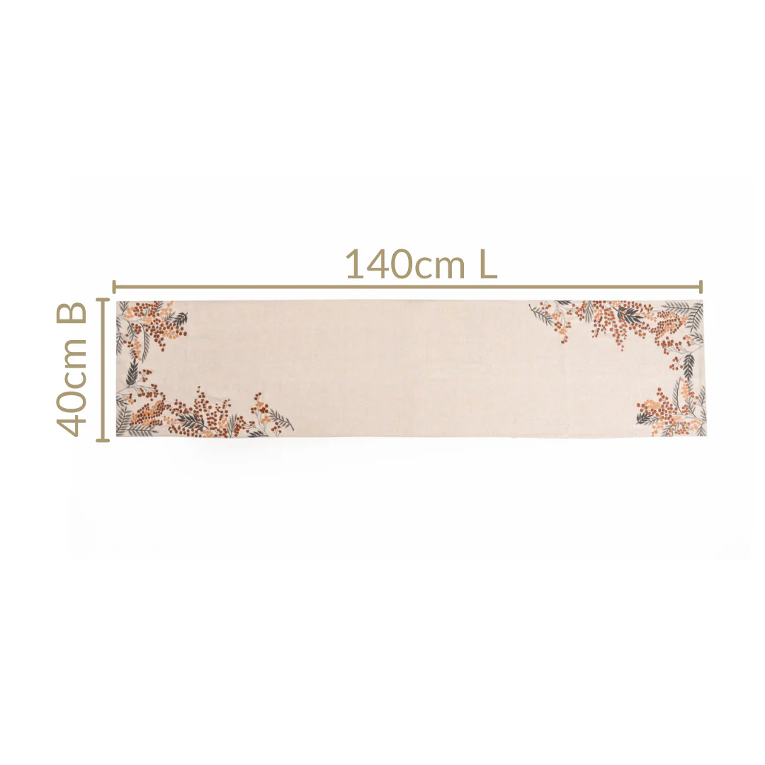 Rustic Charm Wild Berry Cotton Table Runner - Image 5