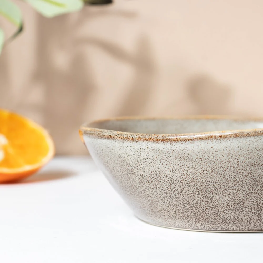 Rustic Handmade Snack Bowl Grey 150 ml - Image 6