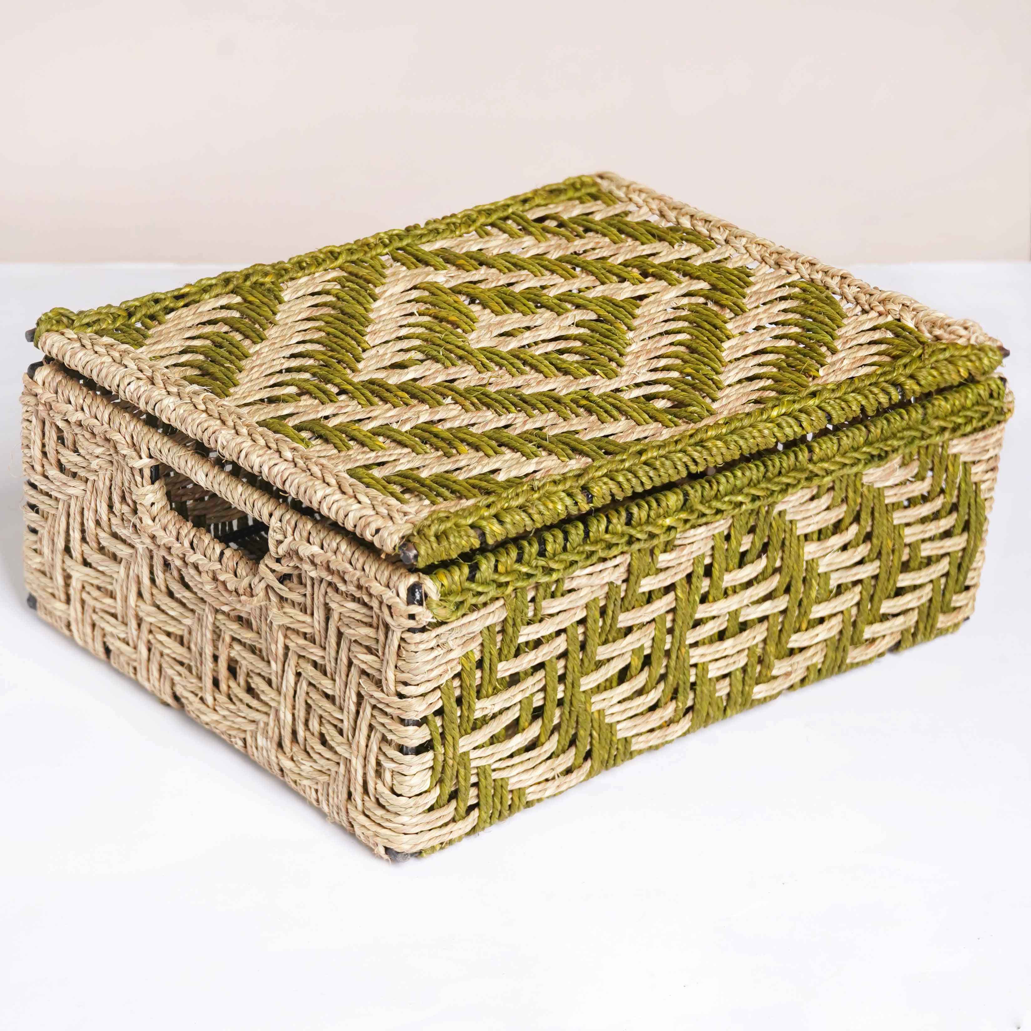 Sabai Storage Organiser With Top Cover Set Of 2 Green - Image 6