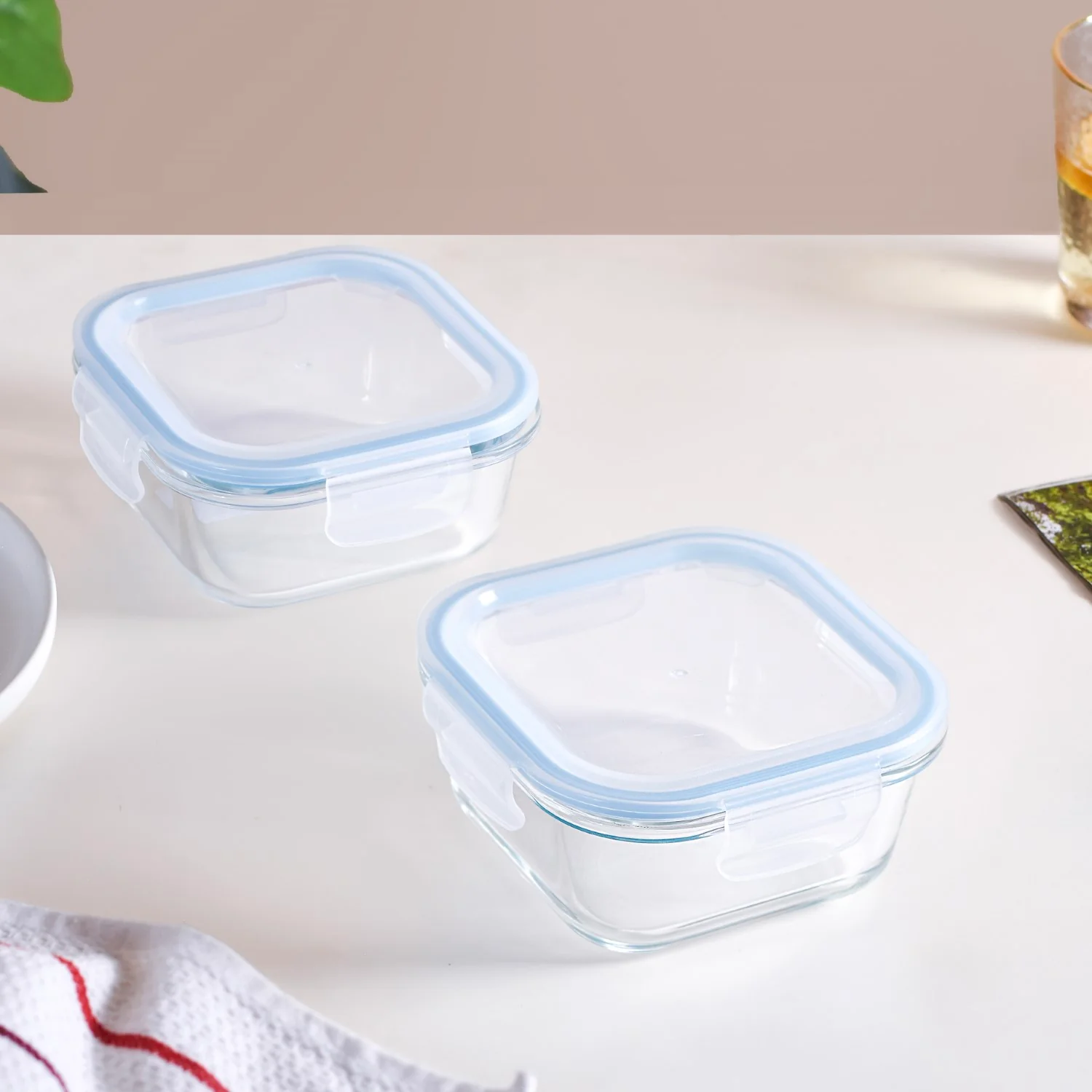 Safe Lock Glass Storage Container Set of 2 Airtight 500ml - Image 9