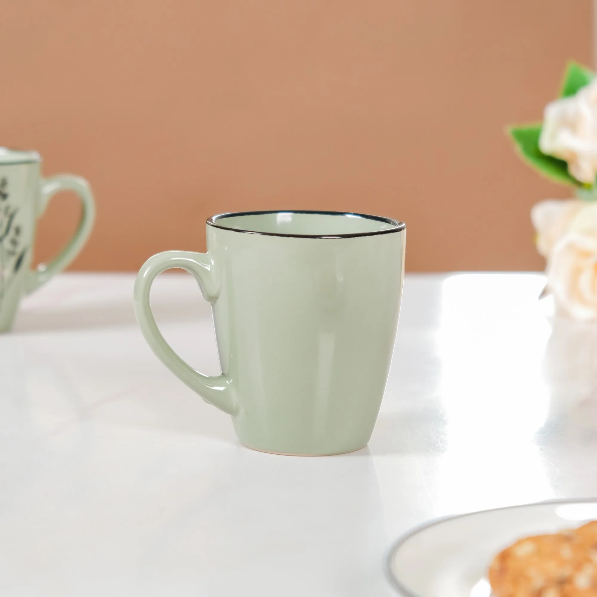 Sage Green Hygge Coffee Mug Set of 6 250ml - Image 9