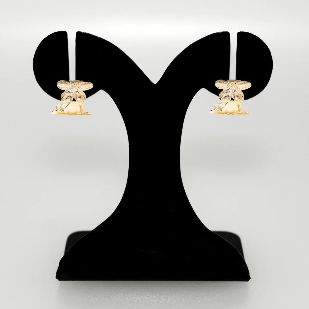 Sakura Hana Gold Hoop Earrings - Image 6