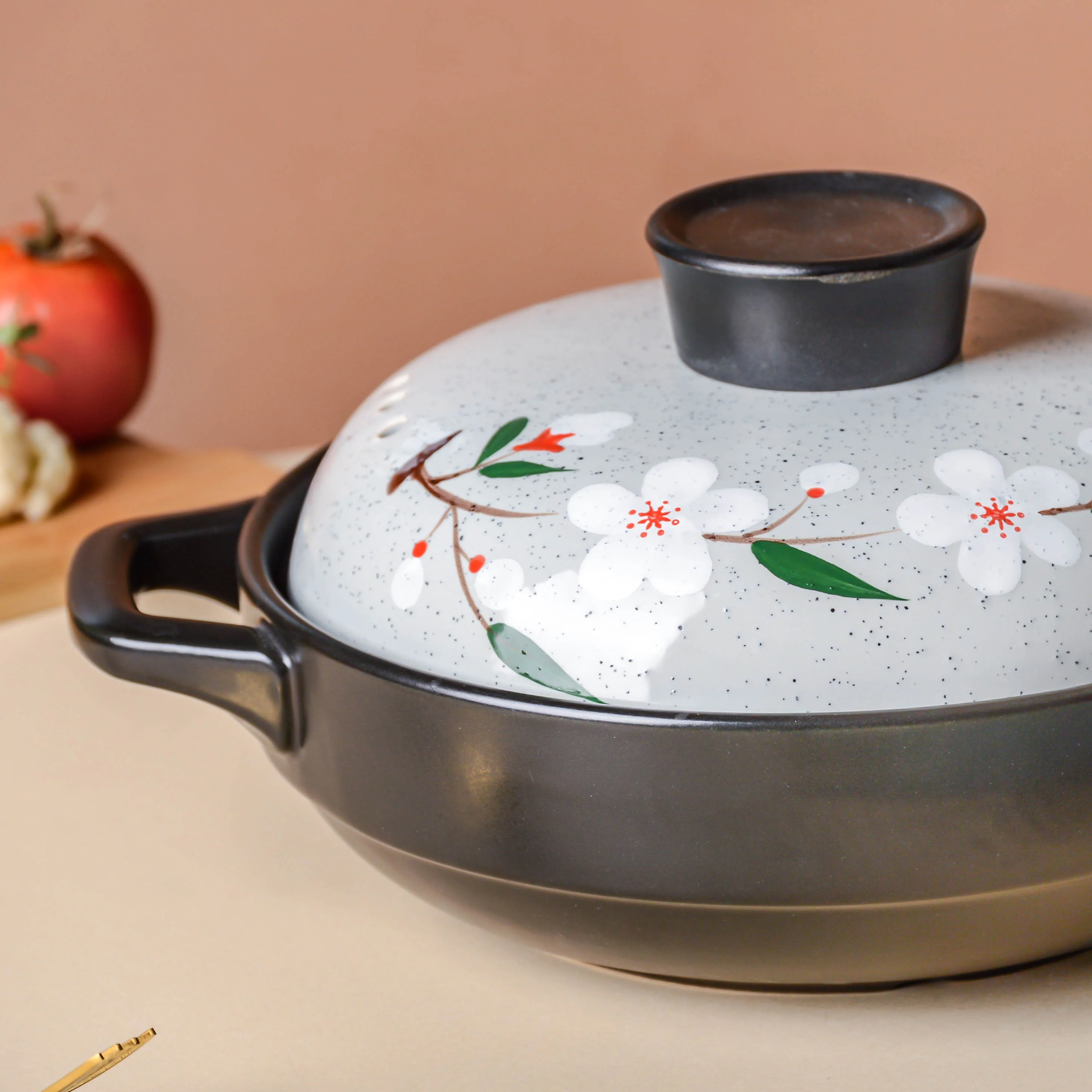 Sakura Shallow Cooking Pot Grey - Image 8