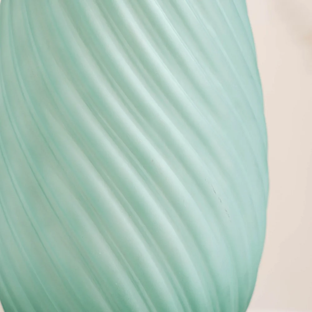 Sand Ripples Frosted Ombre Glass Vase Green - Image 7