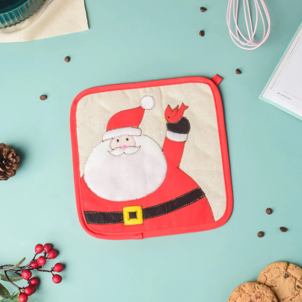 Santa Square Christmas Themed Trivet 8.5 Inch - Image 4