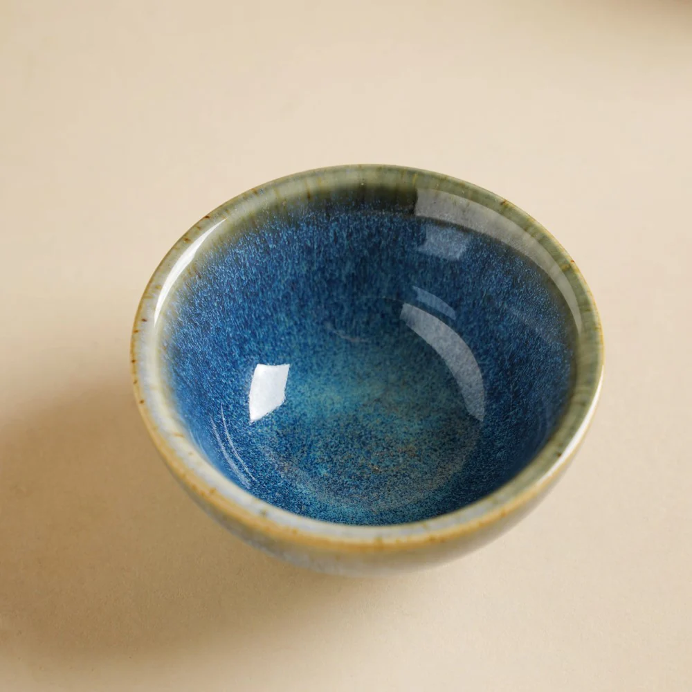 Sapphire Glazed Ceramic Dip Bowl Blue 50 ml - Image 8