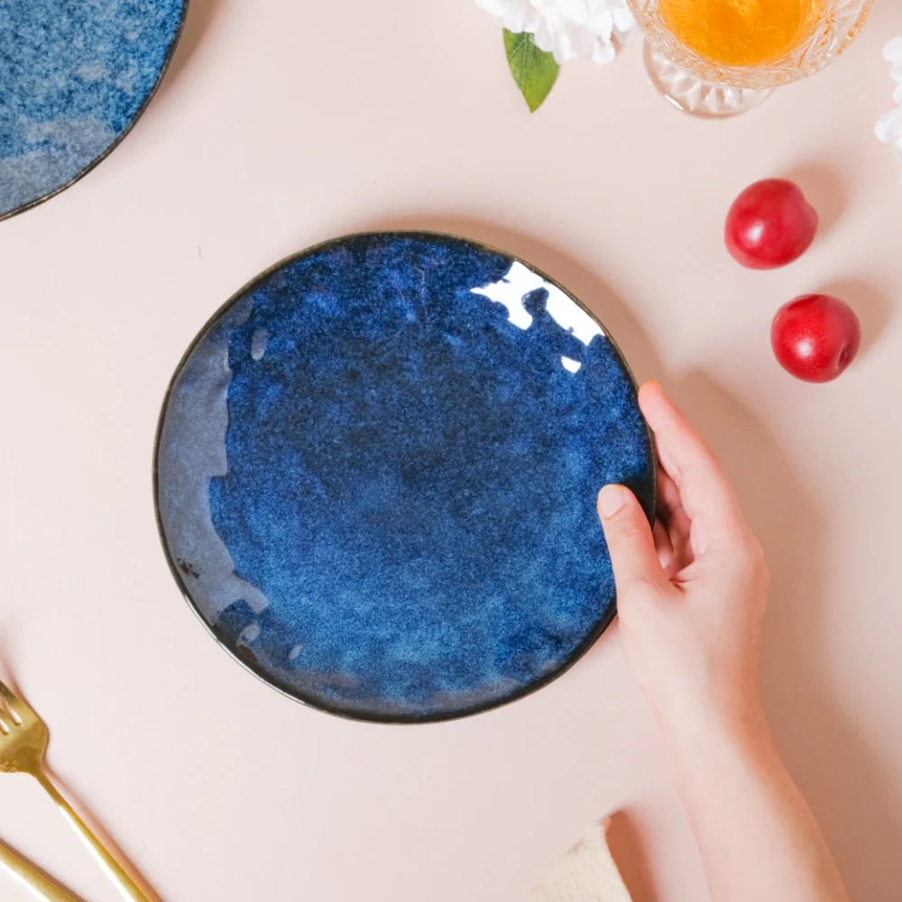 Sapphire Luxe Snack Plate Blue 8 Inch - Image 2