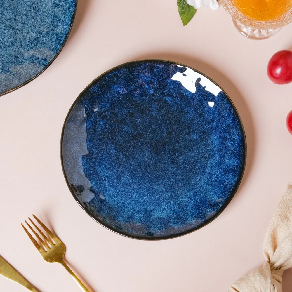 Sapphire Luxe Snack Plate Blue 8 Inch - Image 4