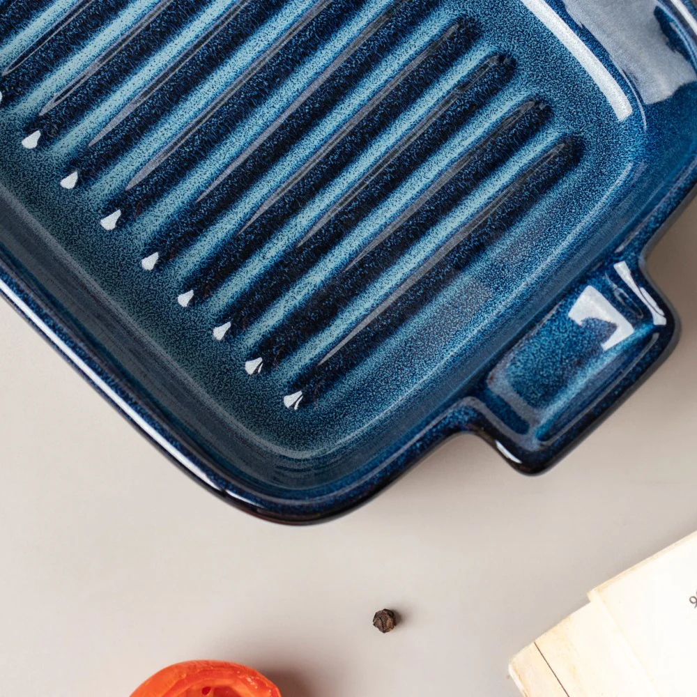 Sapphire Rectangle Baking Dish With Handle Blue 500 ml - Image 6