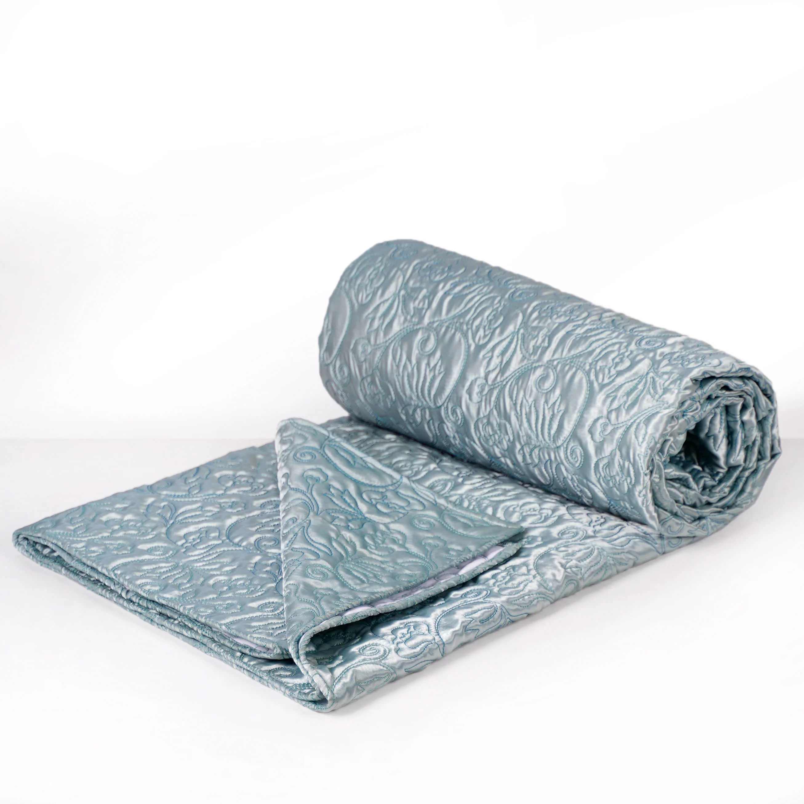Satin Bed Cover And Pillow Cover Set Of 3 - Image 10