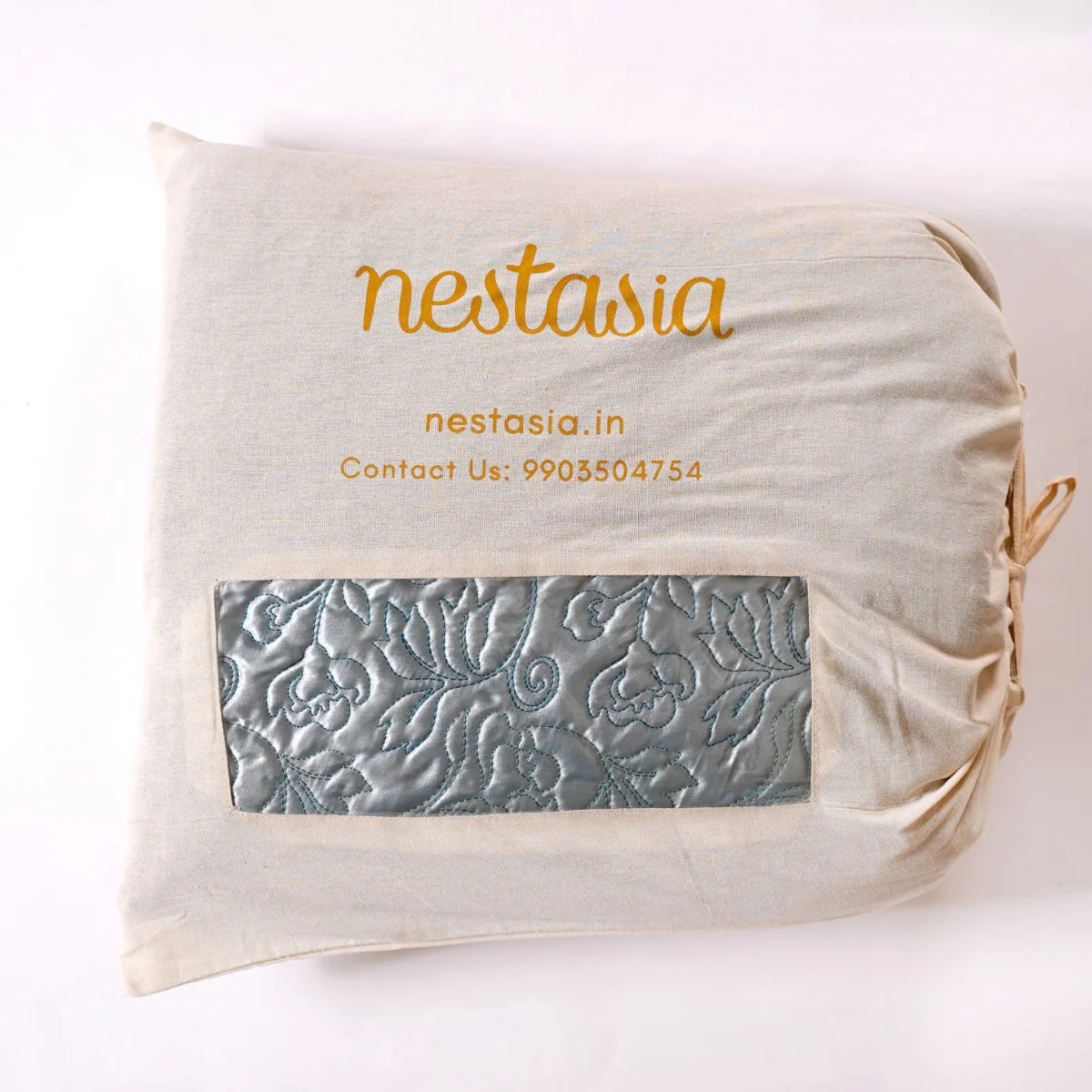 Satin Bed Cover And Pillow Cover Set Of 3 - Image 8